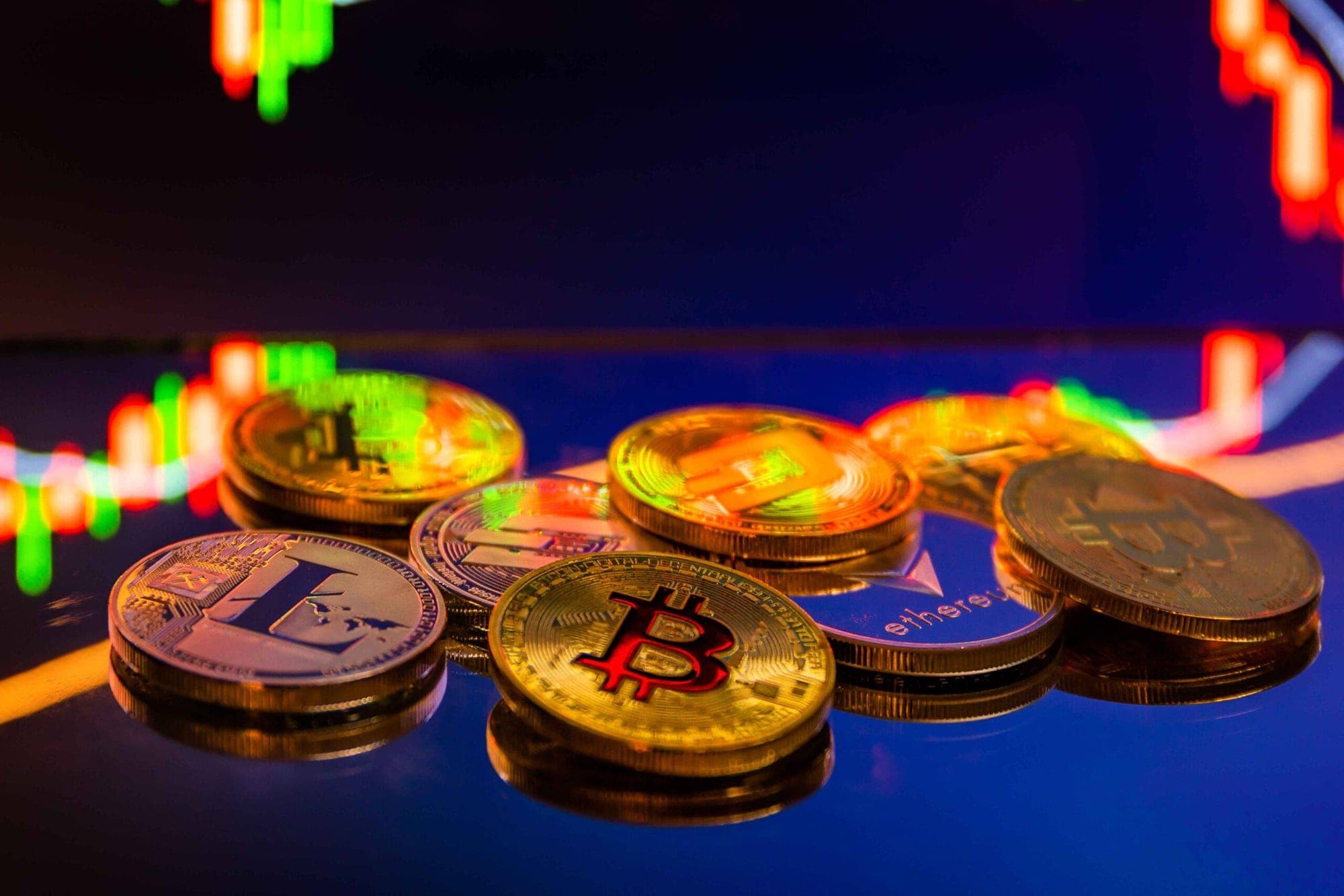 Crypto market correction represented in an image.