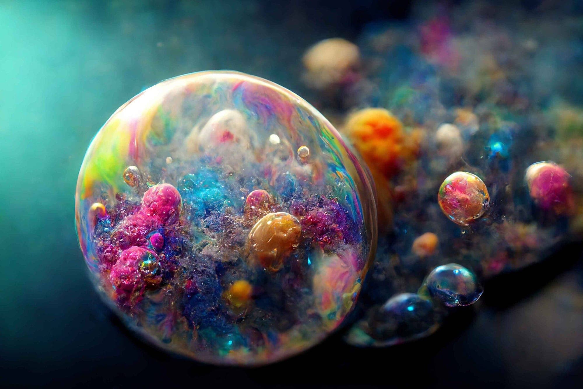 market bubbles represented in an image.