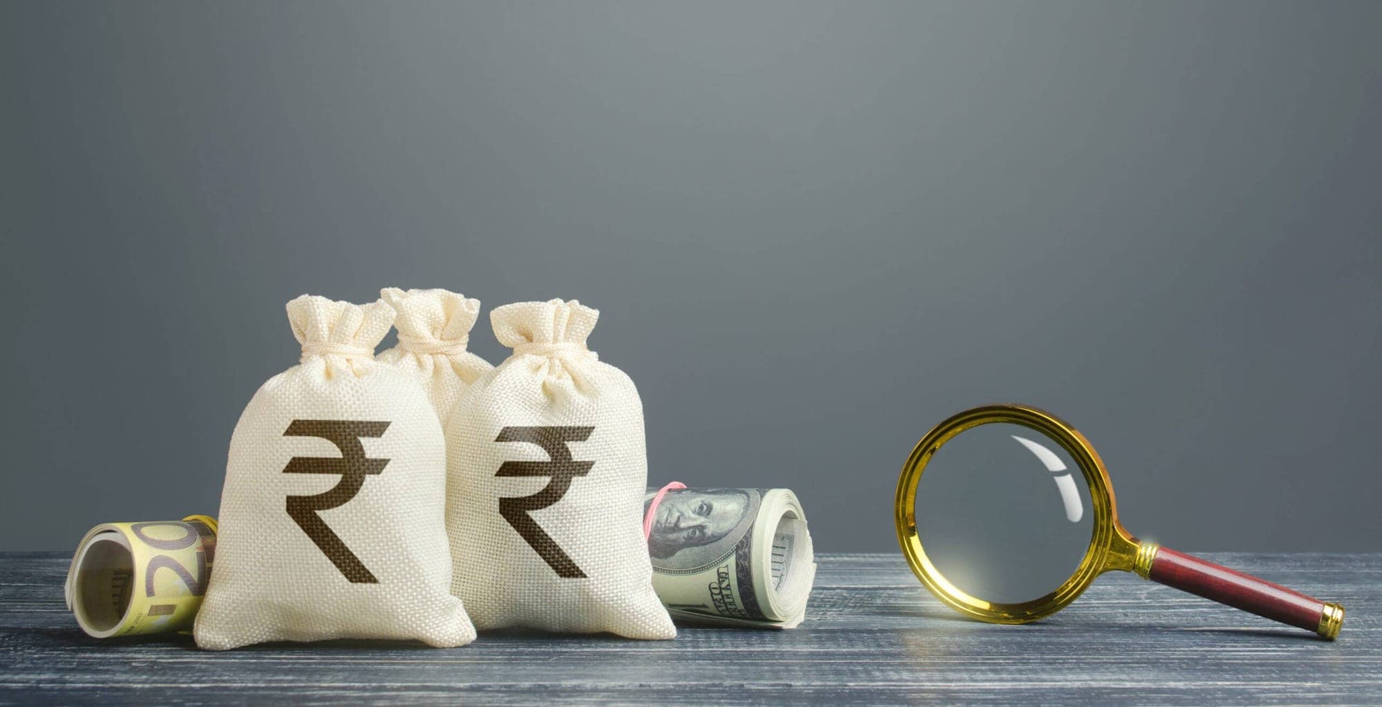 Indian rupee records notable single-day gain represented in an image.