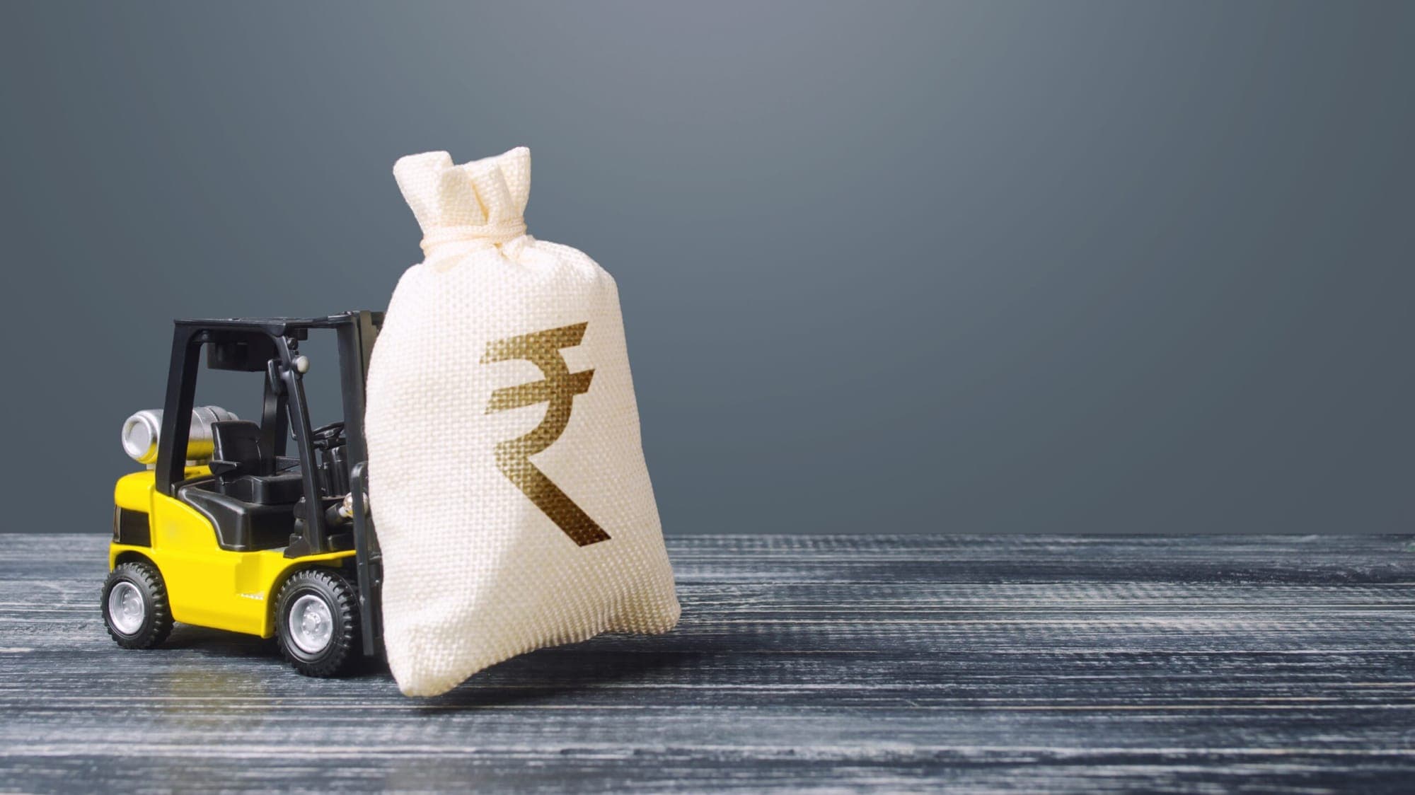 Rupee falters represented in an image.